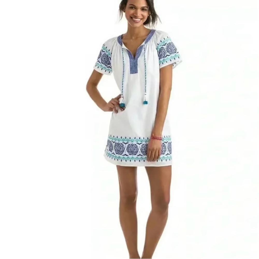 Vineyard Vines Dress Medallion Popover Cotton Women’s Size Medium Coverup Beach